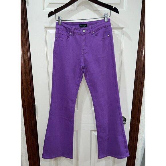 NWT Western Sterling Kreek Purple Flared Jeans Size 3/4 Cotton/Spandex Stretch - Picture 9 of 14